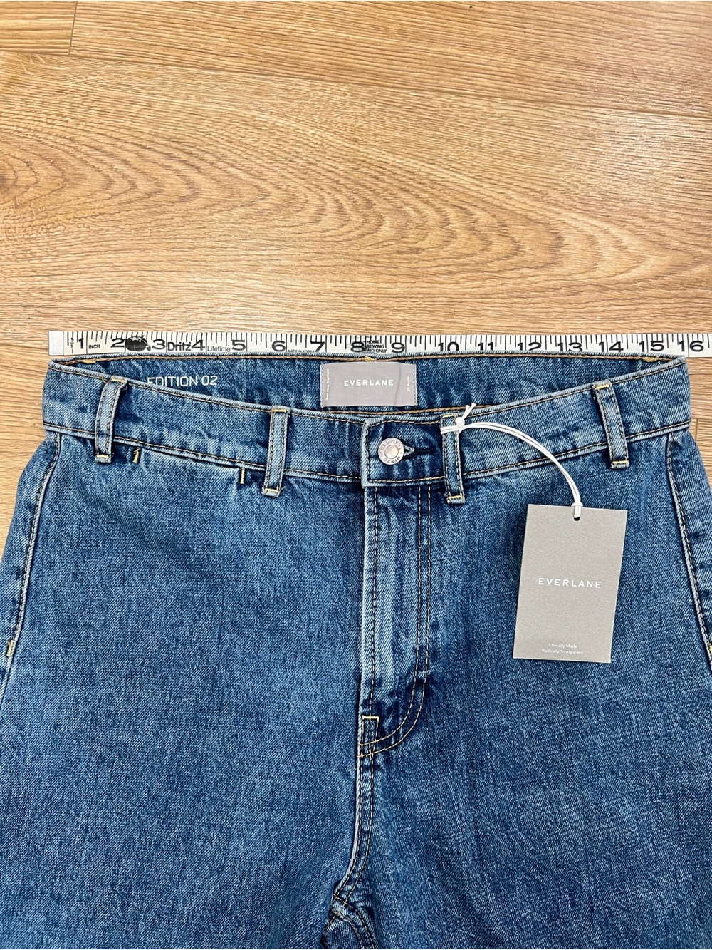 Everlane The Wide Leg Crop Blue Jeans Ankle Size 29 Women NWT - Picture 7 of 10